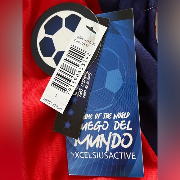 NWT USA Soccer Xcelsius Active Game Of The World Shirt Men’s LARGE - Picture 6 of 6